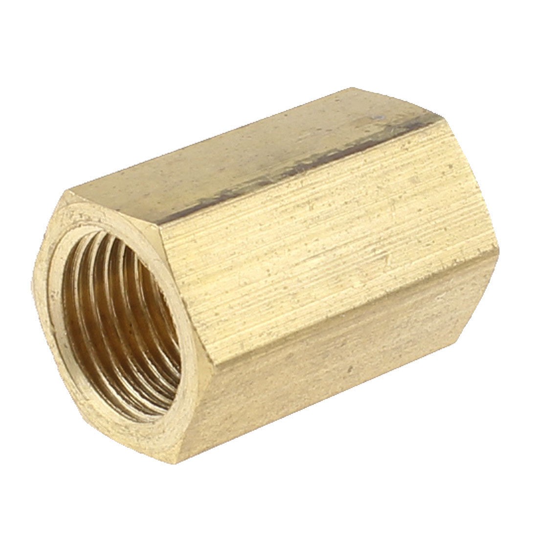 9mm Female Thread Push in Quick Straight Pneumatic Connector Gold Tone