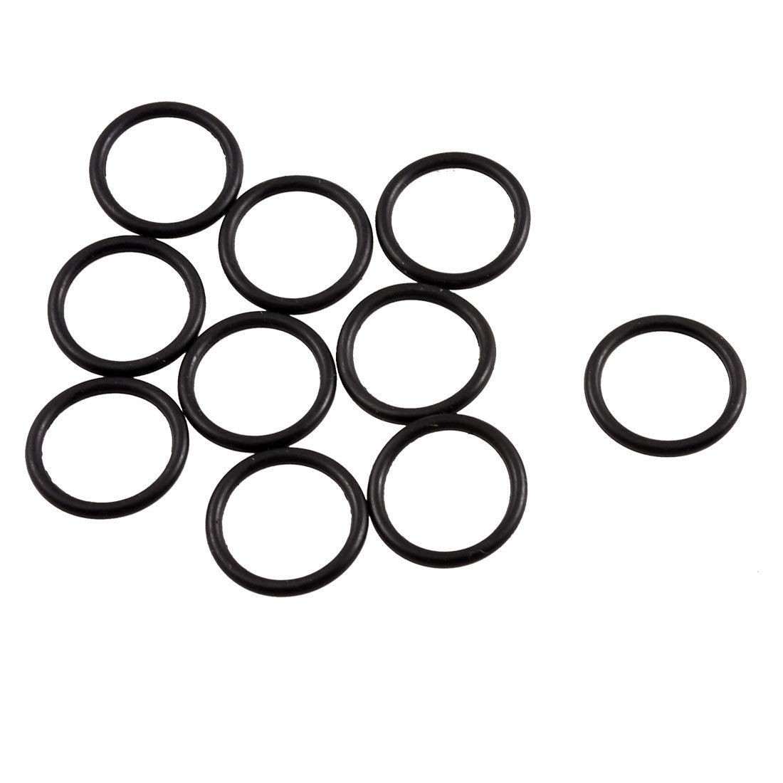 10 Pcs Rubber Flexible Oil Seal O Ring Gasket Washer 13.2mm x 1.8mm