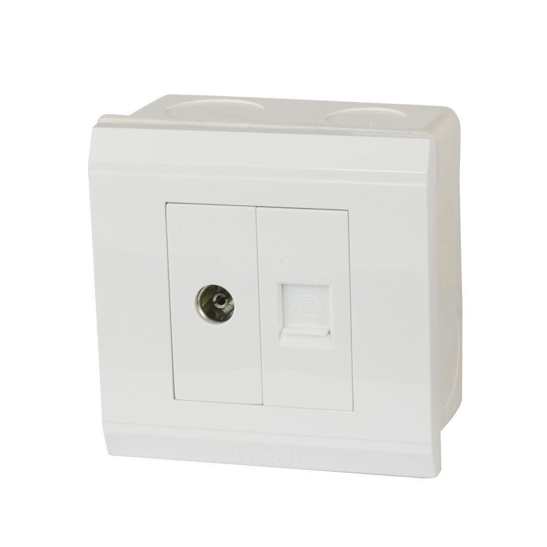 Square RJ11 8P4C Telephone PAL Female Jack TV Aerial Outlet Socket Wall Plate