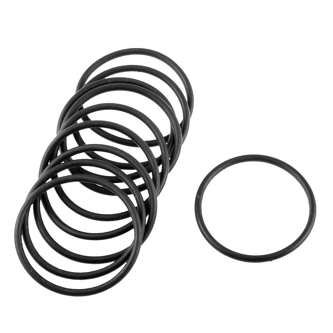 10 Pcs 28mm x 2.5mm Black Rubber Oil Seal O-Ring Sealing Gasket Washers