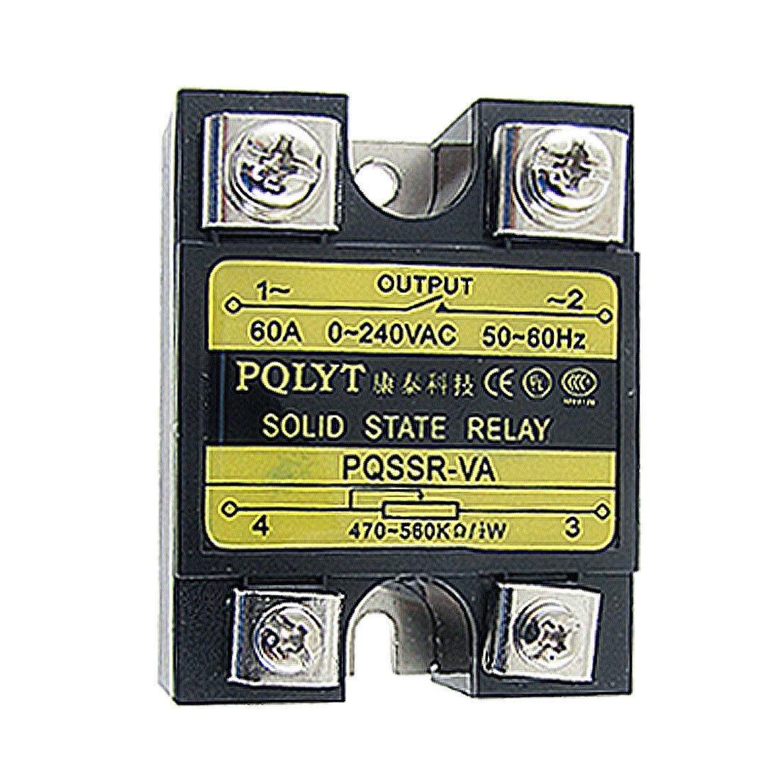 60A 0-240V AC SSR-60VA Solid State Relay Voltage Resistance Regulator