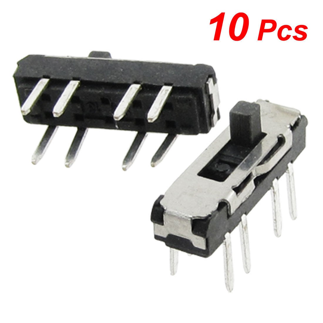 10 Pcs Vertical Double Row 8 Pin On Off On 3 Position 2P3T Mini Slide Switch