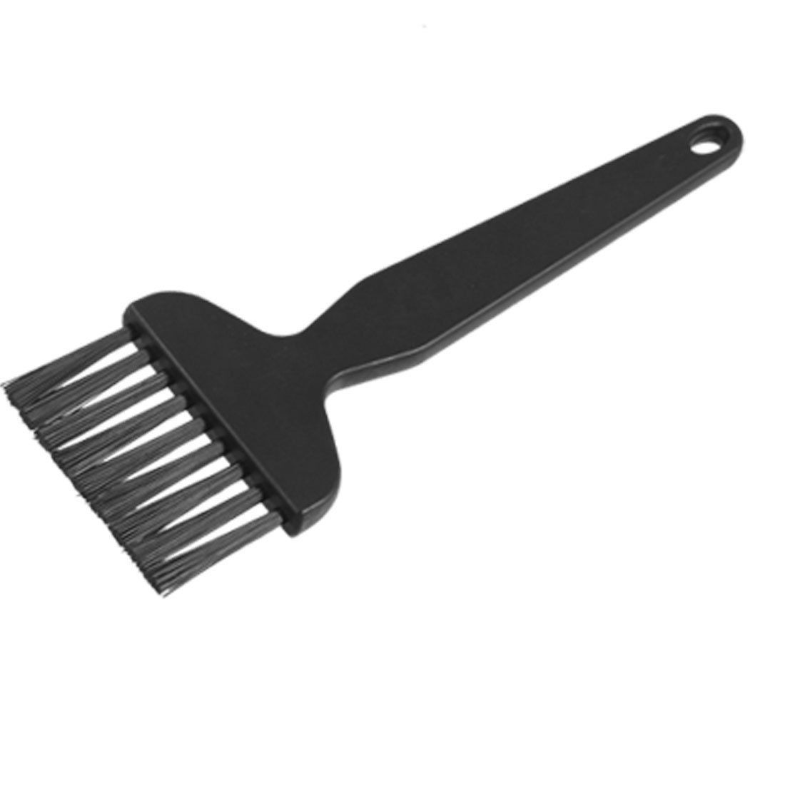 4.5 x 0.3cm Plastic Flat Handle Black Anti Static ESD Brush