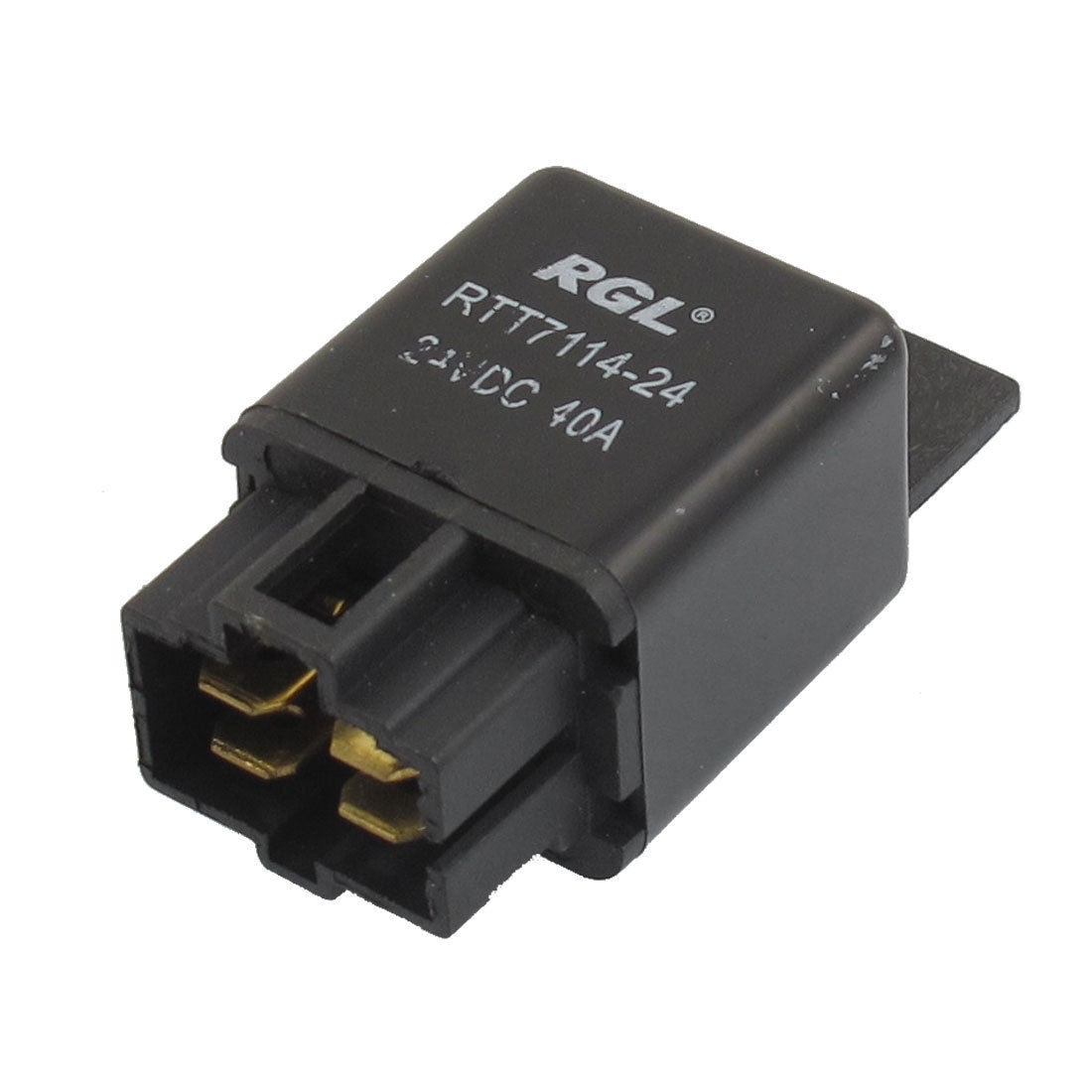 DC 24V 40A NO 4 Pins 6.5mm Mounting Hole 4 Pin Socket Automotive Truck Car Relay
