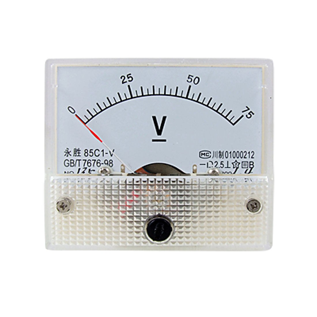 85C1 DC 0-75V Rectangle Analog Volt Panel Meter Gauge