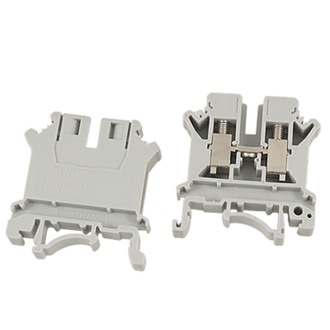 2 Pcs 800V 57A Screw Clipping Contact Terminal Block 