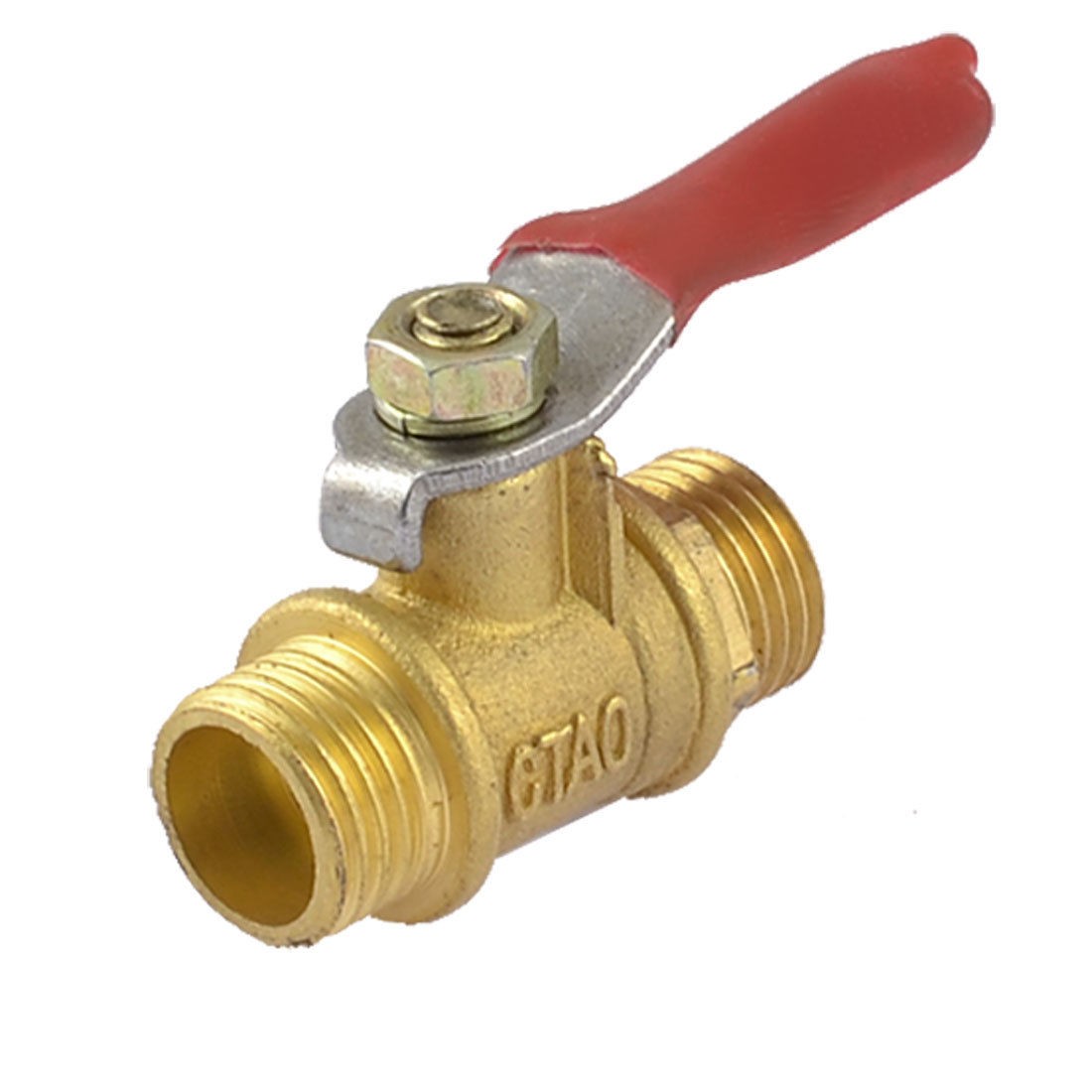 1/4"PT 13mm Male Thread Full Port Red Lever Handle Ball Valve