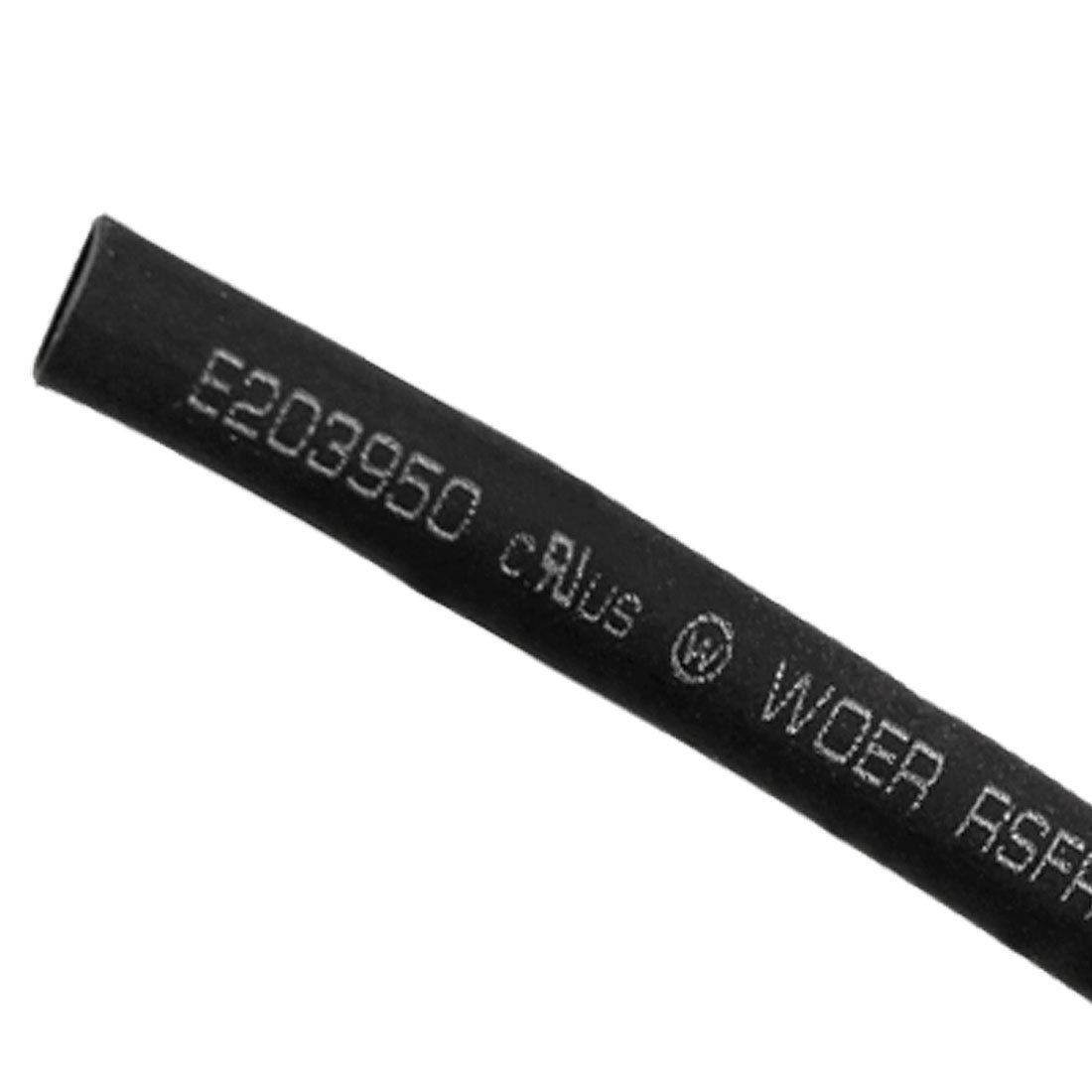 Black 5mm Dia. 2:1 Heat Shrink Tubing Tube Wire Wrap Cable Sleeve 1M 3.3 Feet