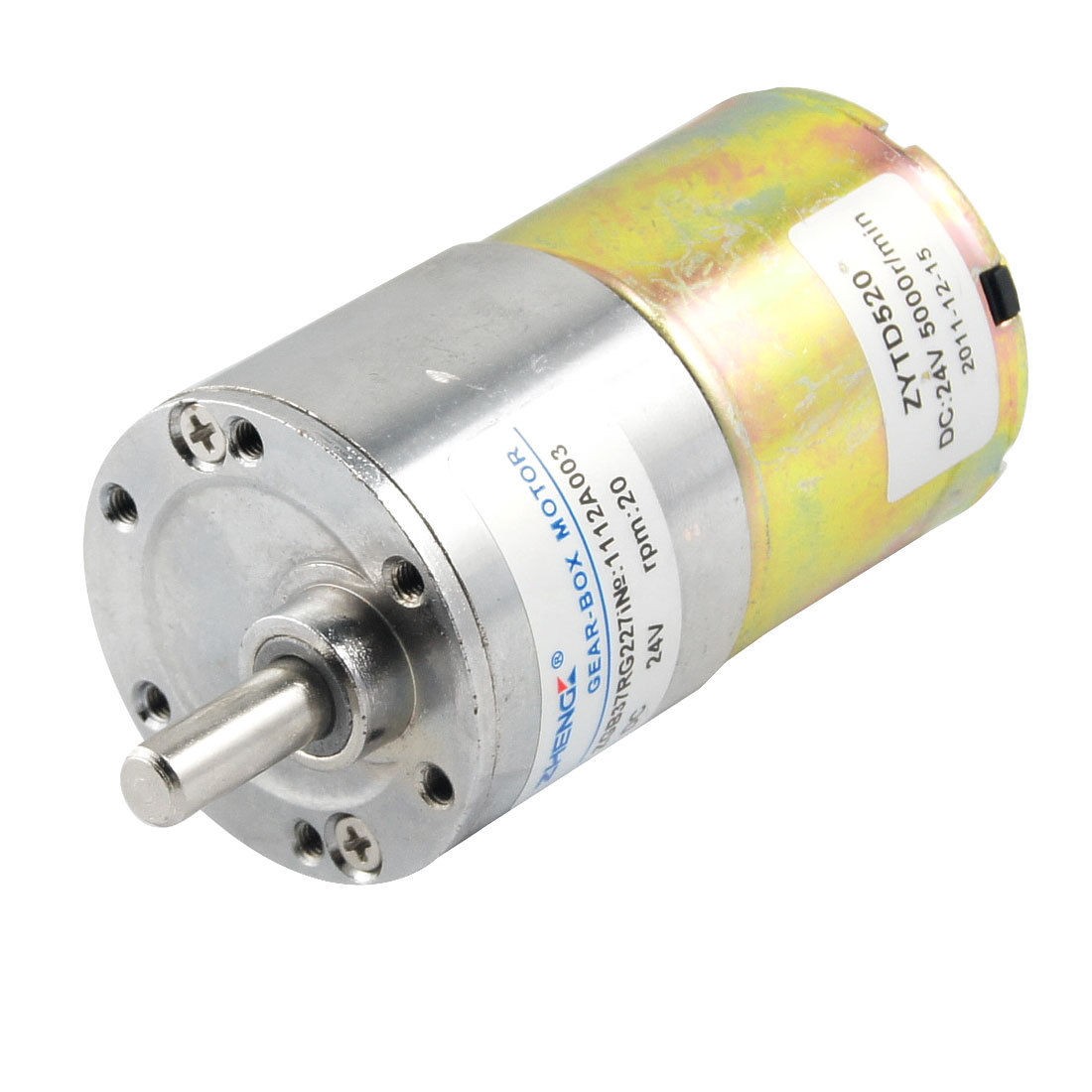 20RPM Output Speed 36mm Diameter 24V 0.33A DC Geared Motor