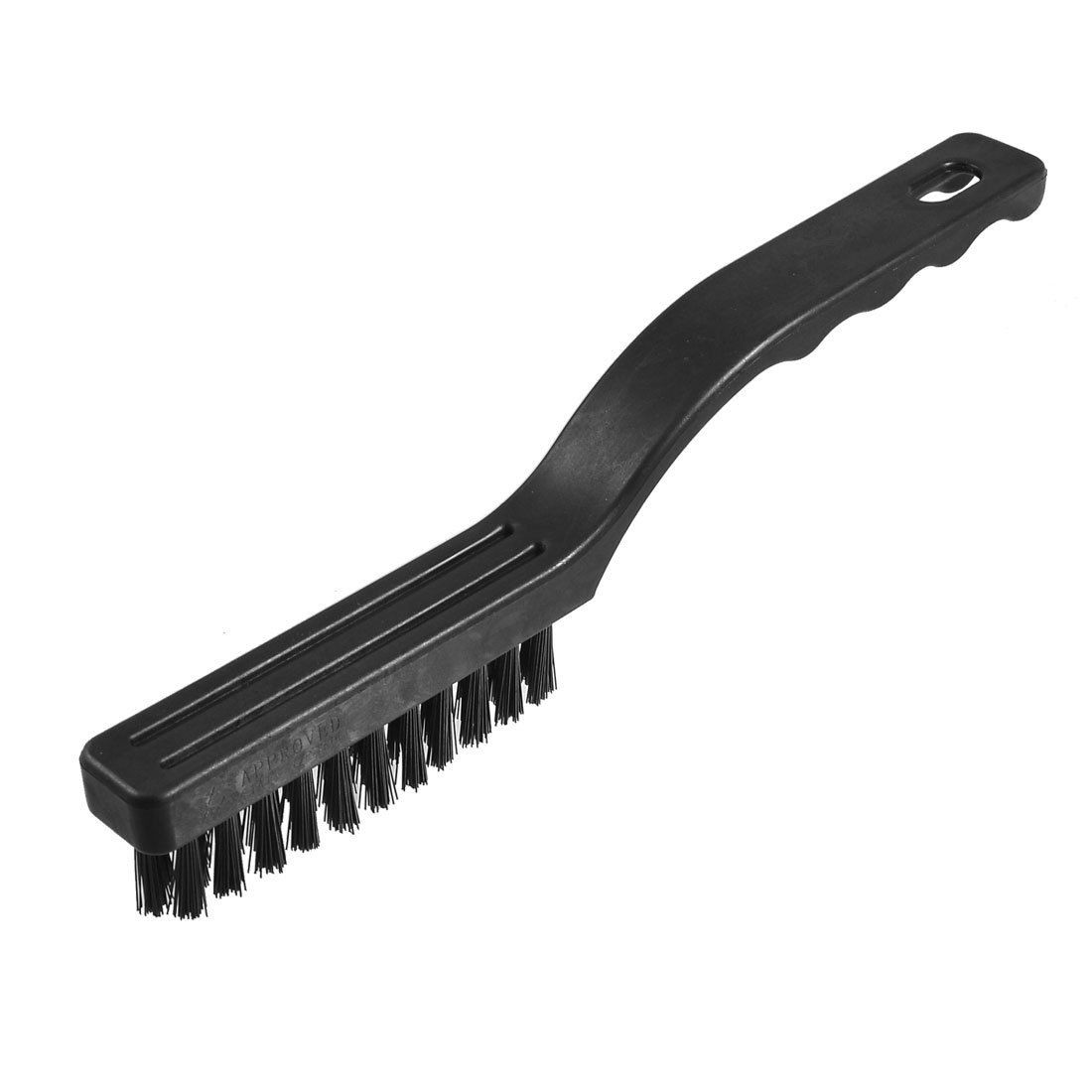 Black Plastic Nonslip Handle 3 Rows Bristle Anti Static ESD Brush 8.8"