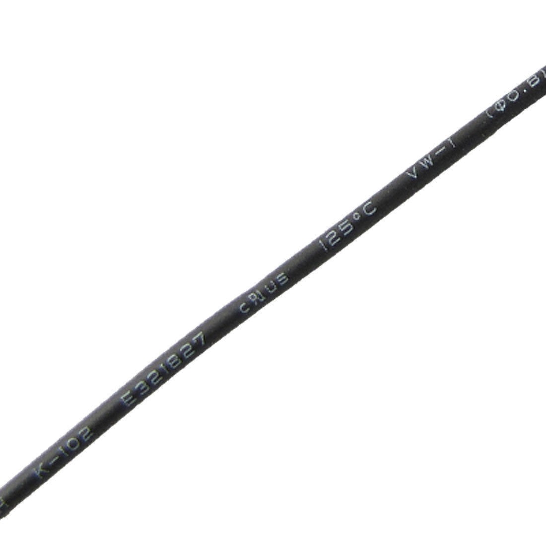 2 Pcs Black 0.8mm Dia Polyolefin 2:1 Halogen-Free Heat Shrink Tubing 1M 3.3Ft