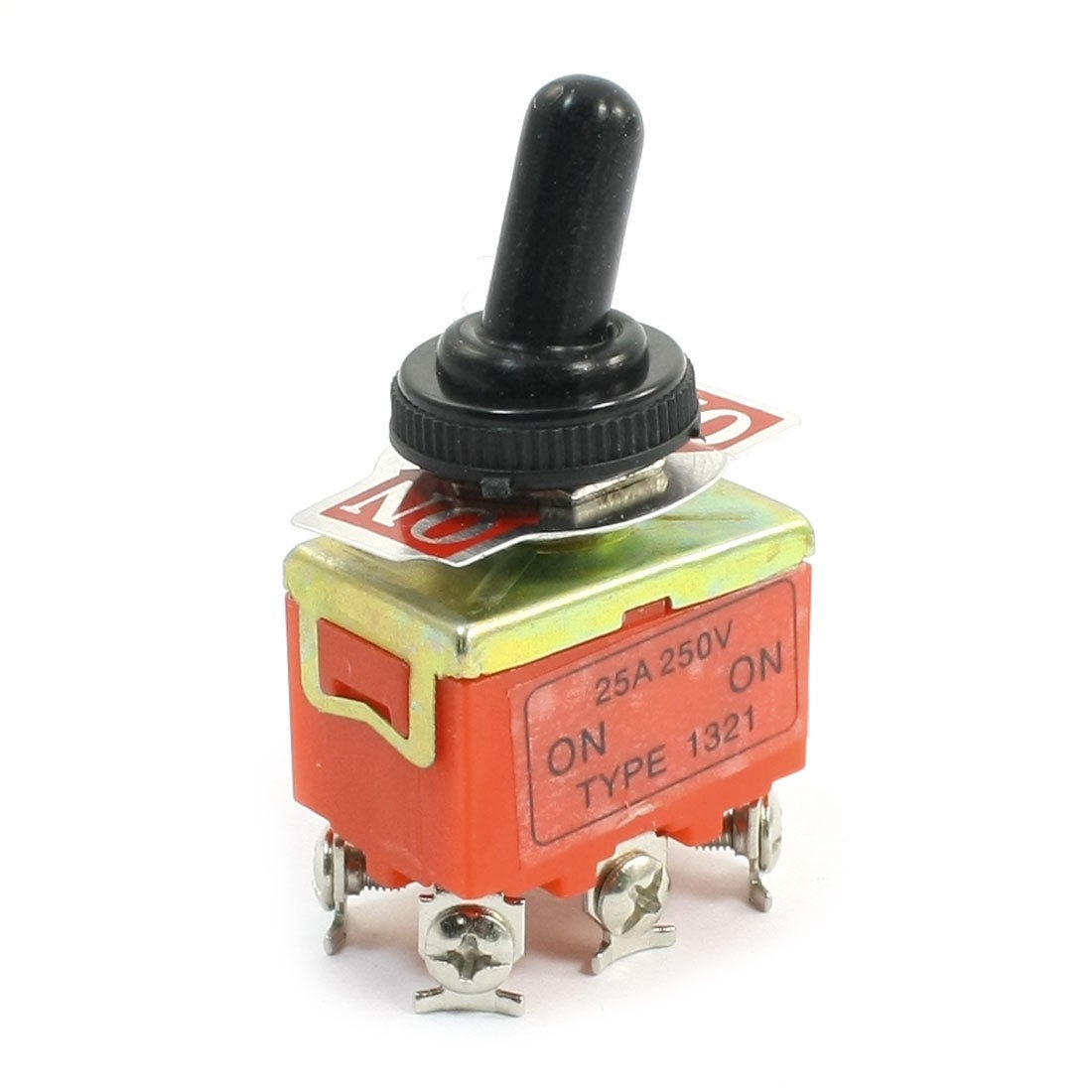 DPDT Self Locking ON/ON 2 Position Toggle Switch 250V 25A w Cover