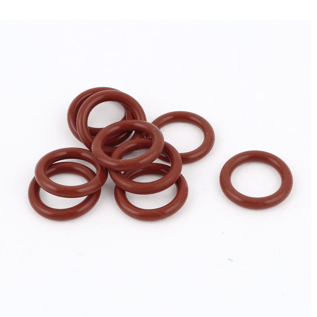 10 Pcs Red Rubber 22mm x 15mm x 3 5mm Oil Seal O Rings Gaskets Washers