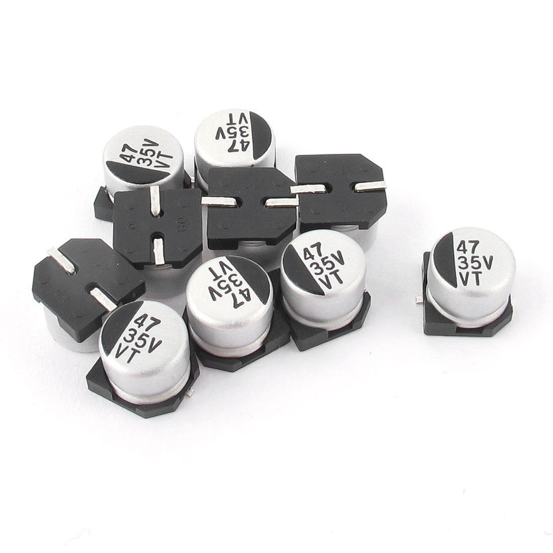 10pcs 47uF 35V SMD Aluminum Electrolytic Capacitors 6mm x 5mm