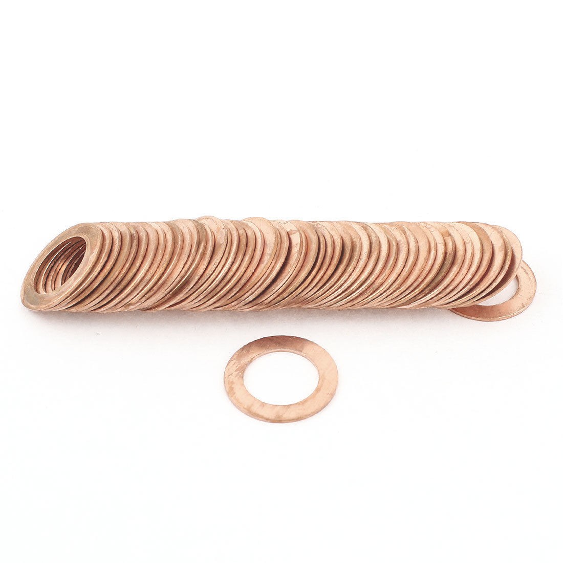 50pcs 14mmx22mmx1mm Copper Flat Washer Ring Seal Fitting Gaskets