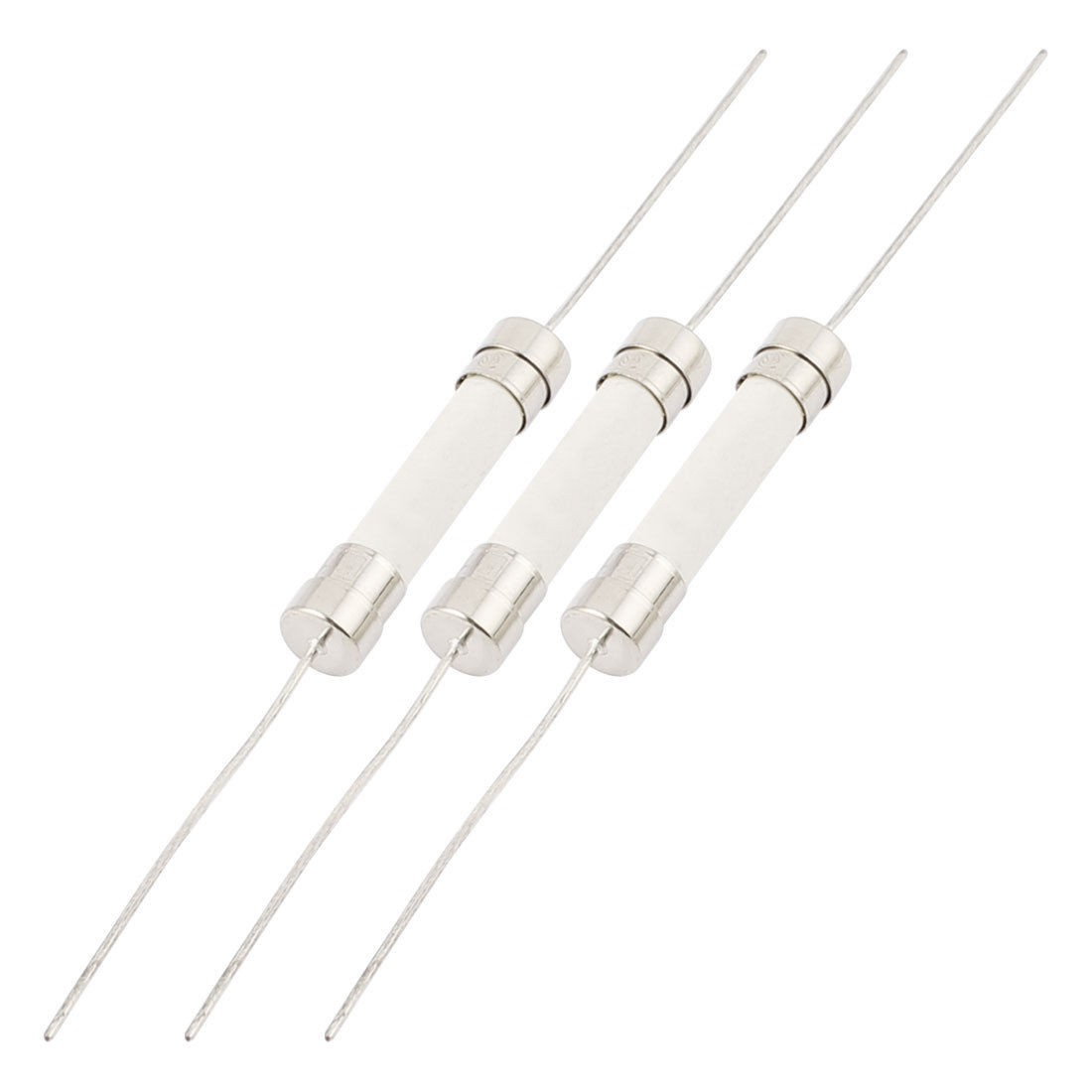 3pcs 250V 10A 6mm x 30mm Fast Blow Acting Axial Lead Ceramic Fuse