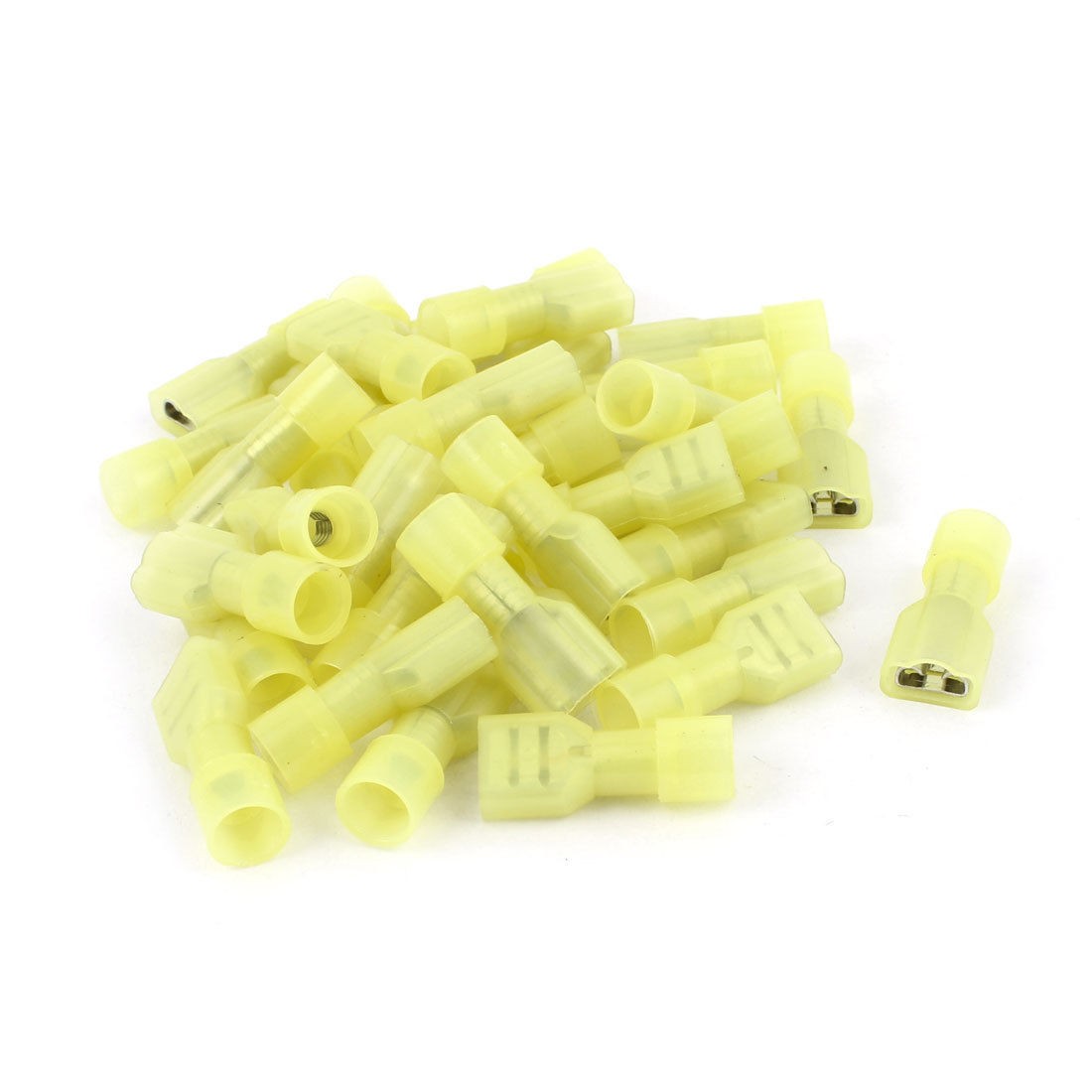 35pcs 6 6mm 12 10 AWG Wire Cord Insulated Crimp Terminal Connector Yellow