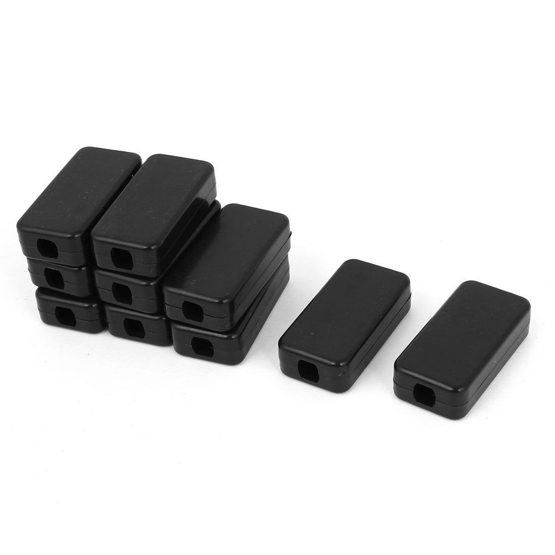 10PCS Waterproof Sealed Electric Protector Junction Box Black 39mm x 19mm x 11mm