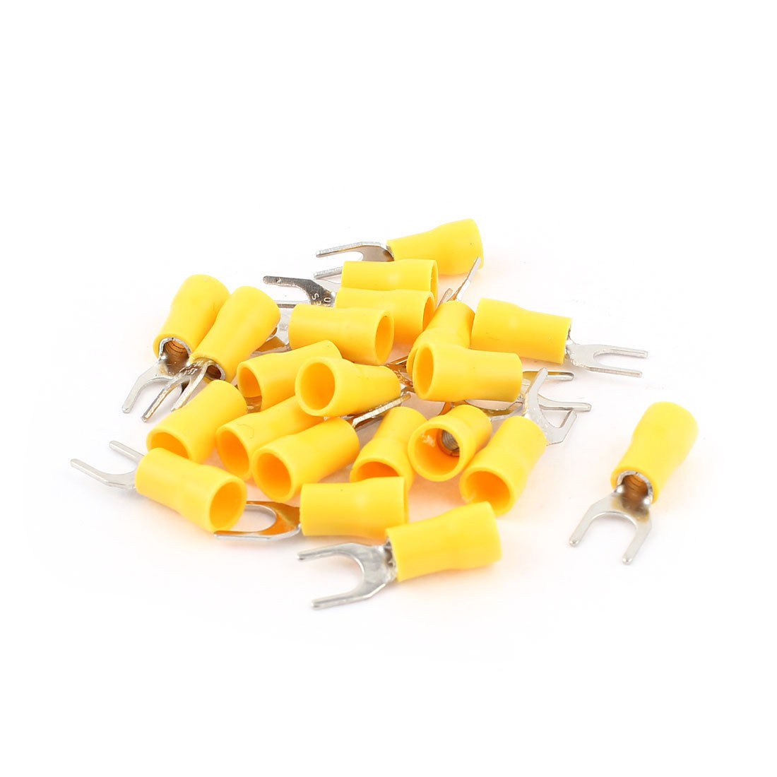 20 Pcs SV-5.5/6S 10-12AWG Insulated Fork Spade Terminals Electrical Connector