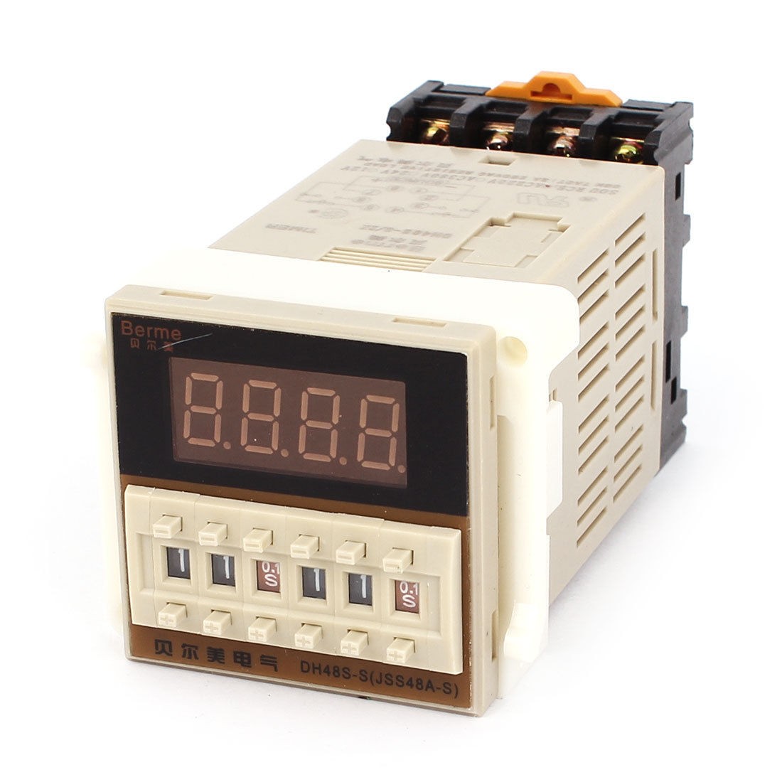 DH48S s 2Z AC 220V 8P Panel Mount LCD Timer Time Delay Relay 0 1S 99H w Socket