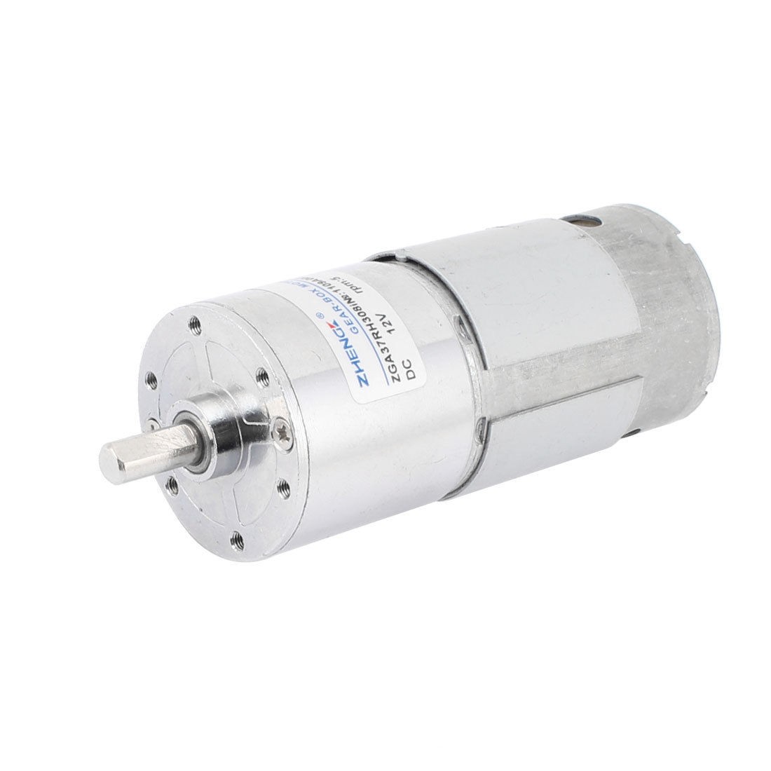 DC 12V 5 RPM 6mm Dia Shaft Cylindrical Speed Reduce Gear Box Motor