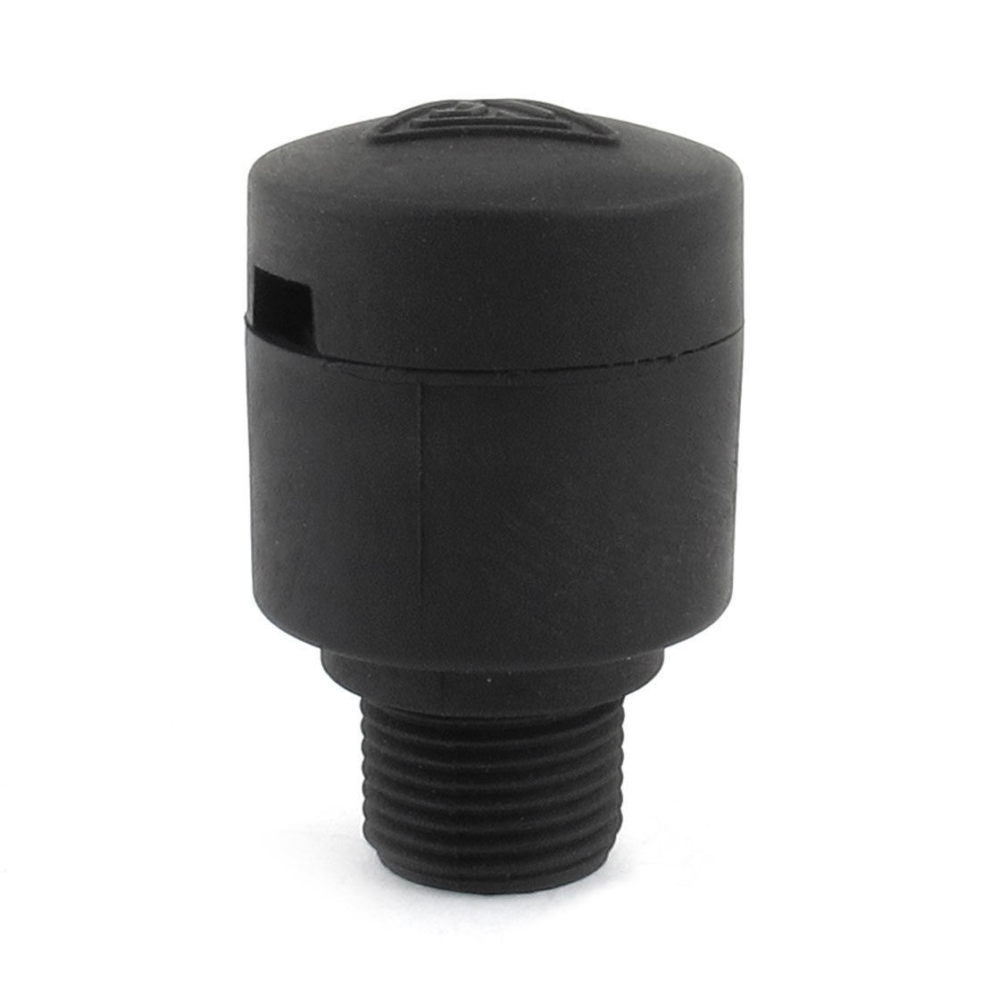 3 8BSP Male Thread Dia Black Plastic Air Compressor Component Oil Plug