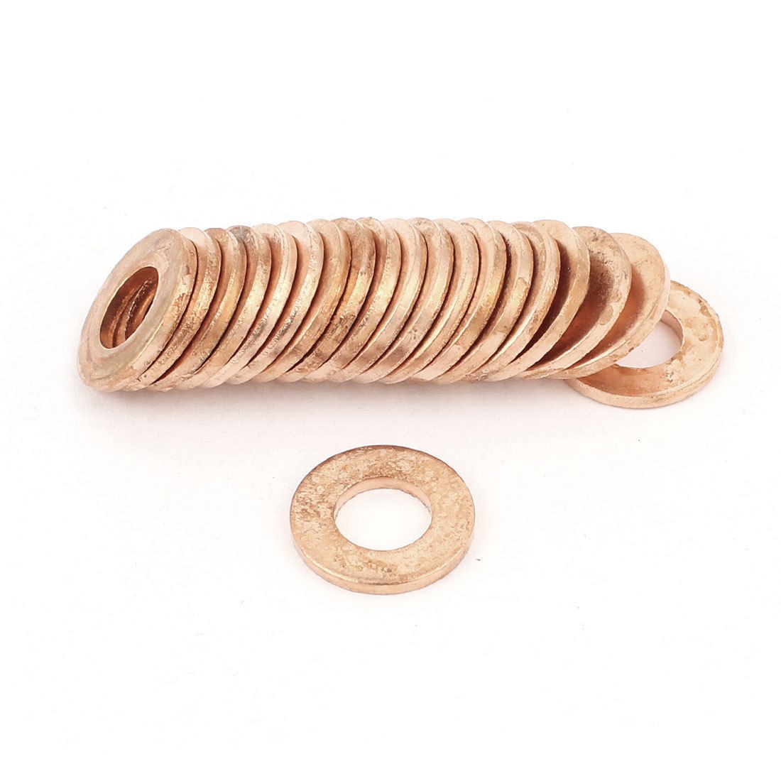 20pcs 7mmx14mmx1 5mm Copper Flat Washer Ring Oil Brake Line Seal Fitting Gaskets