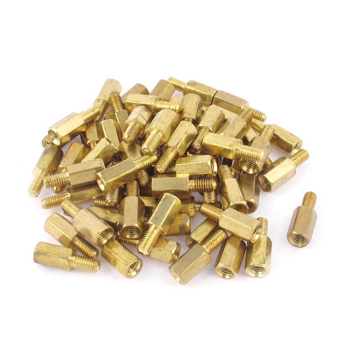 60 Pcs 3mm Male Thread Dia M F Brass Hex Stand Off PCB Spacer Pillar Screw