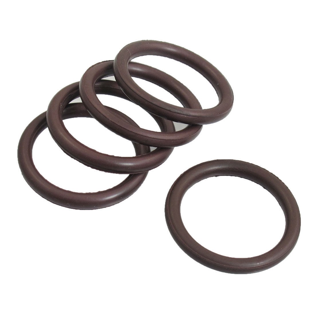 5 Pcs Brown Rubber 30mm x 24mm x 3mm O Ring Oil Seal Gaskets