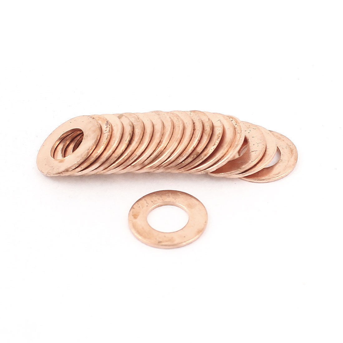20pcs 7mmx14mmx1mm Copper Flat Washer Ring Gaskets Oil Brake Line Seal Fitting