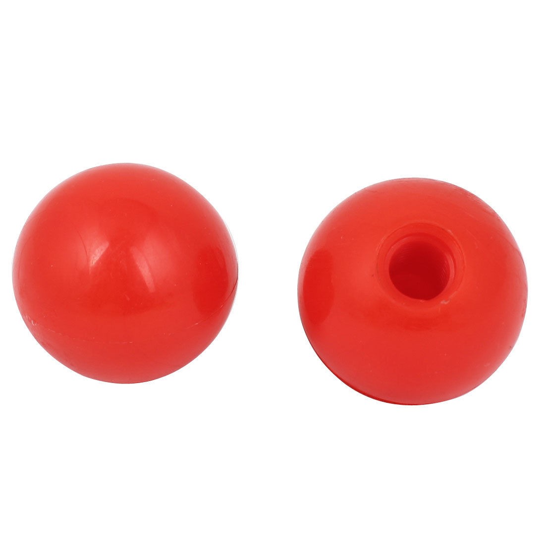 2 Pcs Red Plastic 10mm Bore Solid Ball Knobs for Machine Tool Lever Joystick