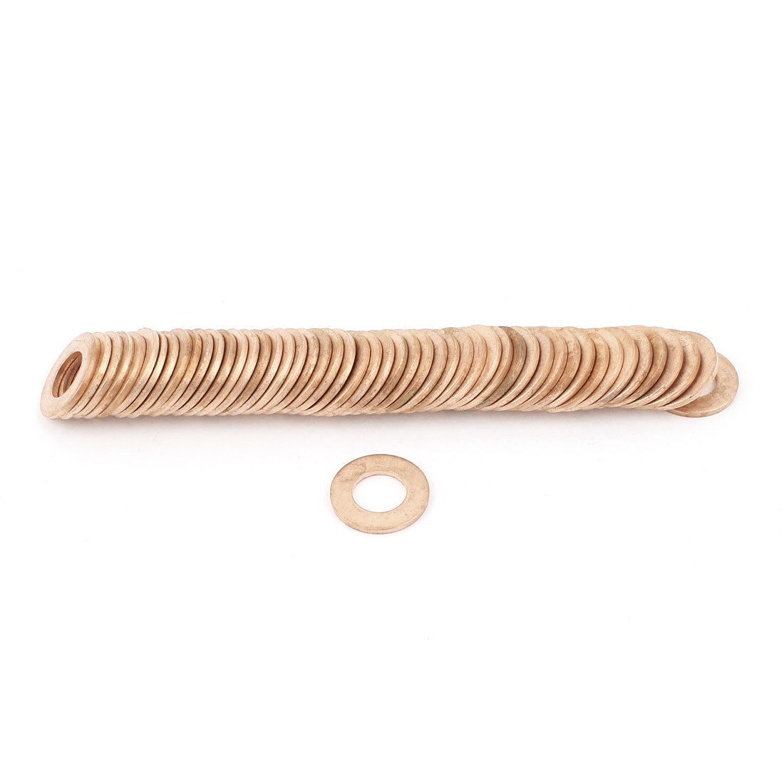 50pcs 9mmx17mmx1 5mm Copper Flat Washer Ring Oil Brake Line Seal Fitting Gaskets