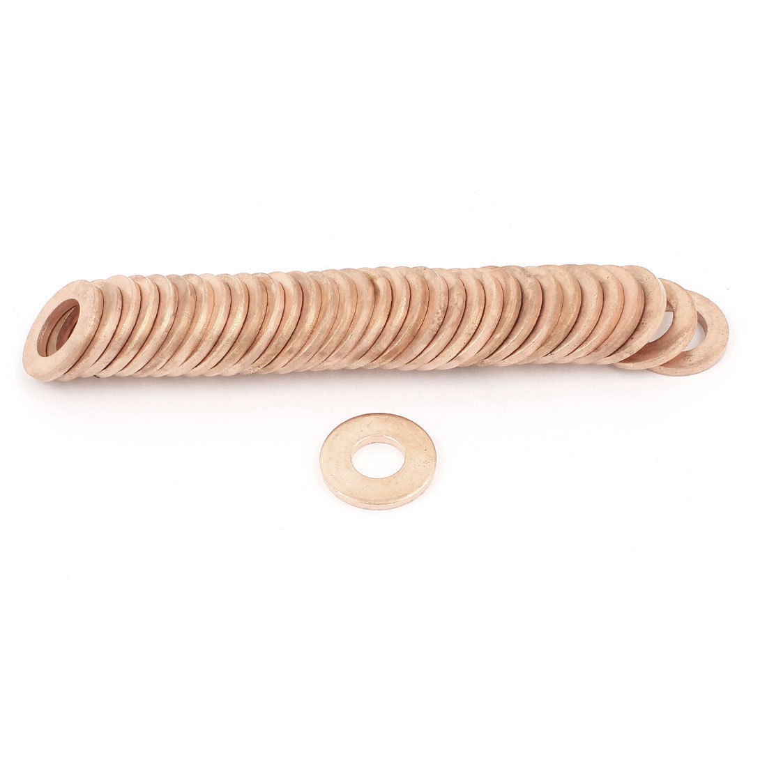 50pcs 10mmx18mmx2mm Copper Flat Washer Ring Line Seal Fasteners