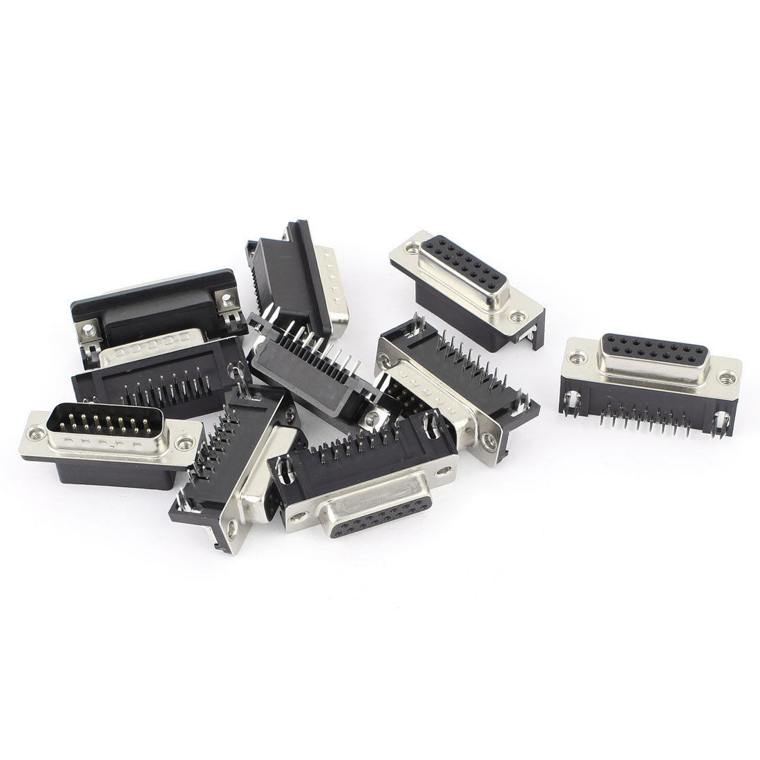 10pcs RS232 DB15 D Sub 2 Row Male Female Jack 15pin PCB Mount Terminal