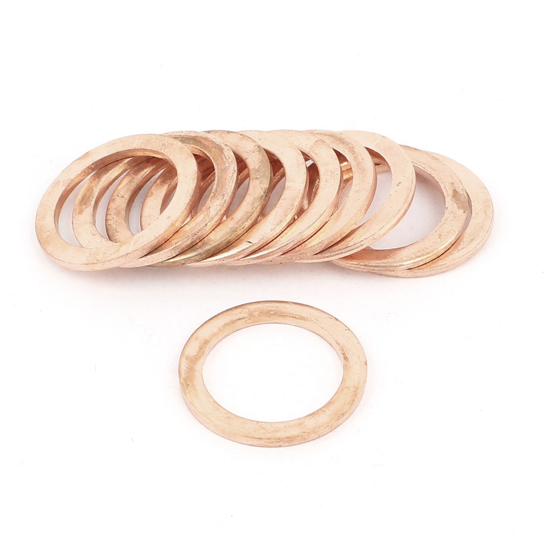 10pcs 16mm Inner Dia Copper Flat Washer Ring Line Seal Fasteners