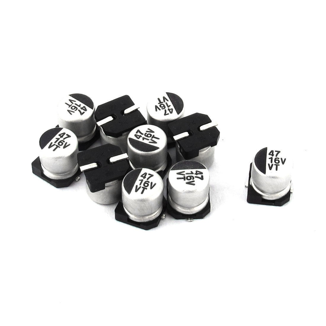 10pcs 47uF 16V SMD Aluminum Electrolytic Capacitors 5mm x 6mm