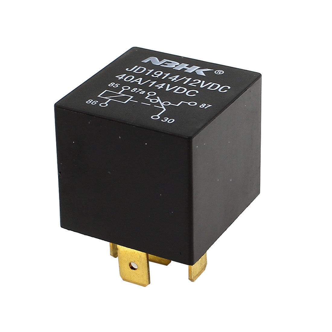 DC12V 40A Coil Voltage SPDT 5 Pin PCB Mounting Power Relay Black