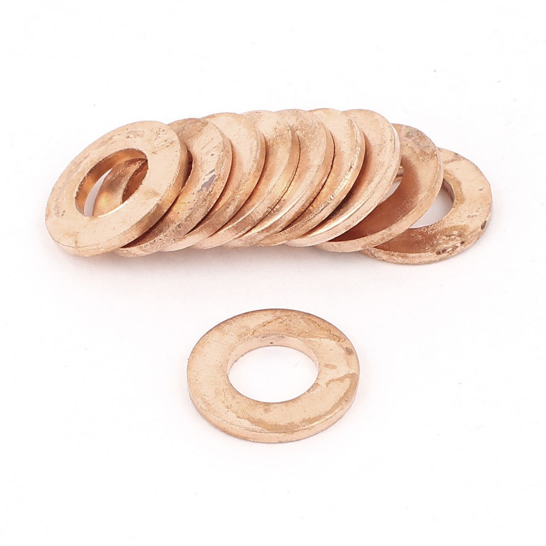 10pcs 7mmx14mmx1 5mm Copper Flat Washer Ring Oil Brake Line Seal Fasteners