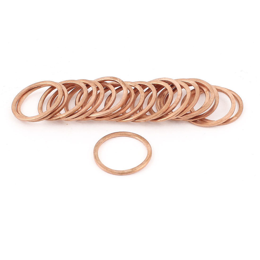 20pcs 14mmx17mmx1mm Copper Flat Washer Sealing Ring Seal Gaskets