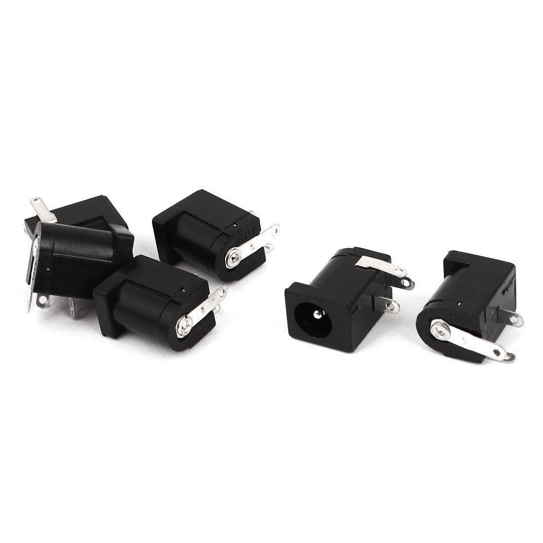 6pcs 5 5mmx2 1mm Female Jack 3pin Right Angle PCB Panel Mount DC Power Connector
