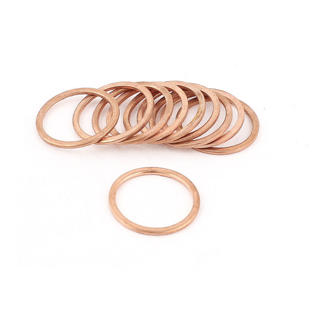 10pcs 14mm Inner Dia 1mm Thickness Copper Washer Flat Ring Line Seal Fasteners