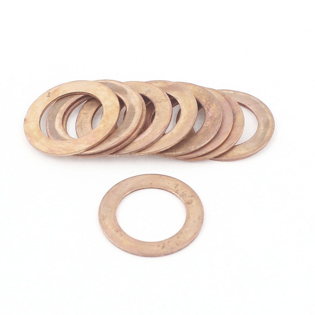 10pcs 16mm Inner Dia Copper Flat Washer Ring Line Seal Fitting Fastener