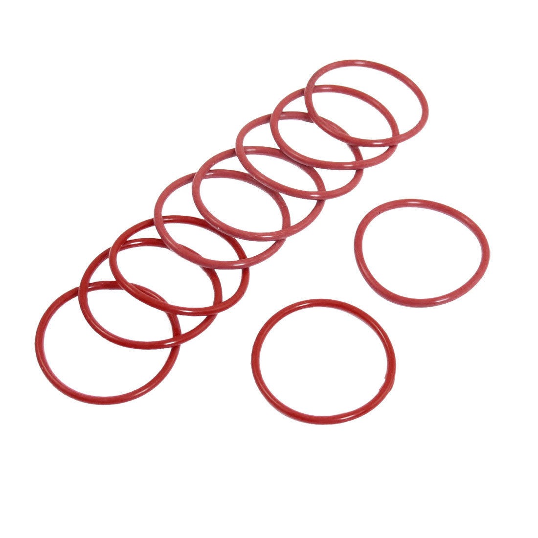 10 Pcs Red Rubber 31mm x 2mm Oil Seal O Rings Gaskets Washers