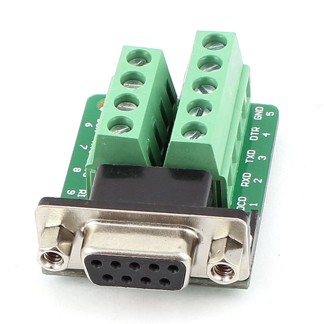 RS232 Serial DB9 Female Adapter to Terminal Connector Signal Plate Module