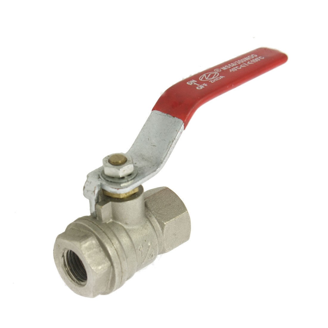 1/4" Female NPT Plastic Coated Handle Full Port Ball Valve