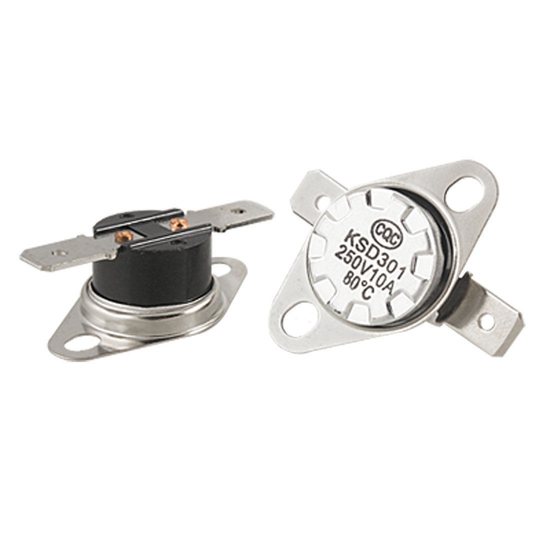 KSD301 250V 10A 176F 80C N.C. NC Thermostat Temperature Control Switch 5 pcs