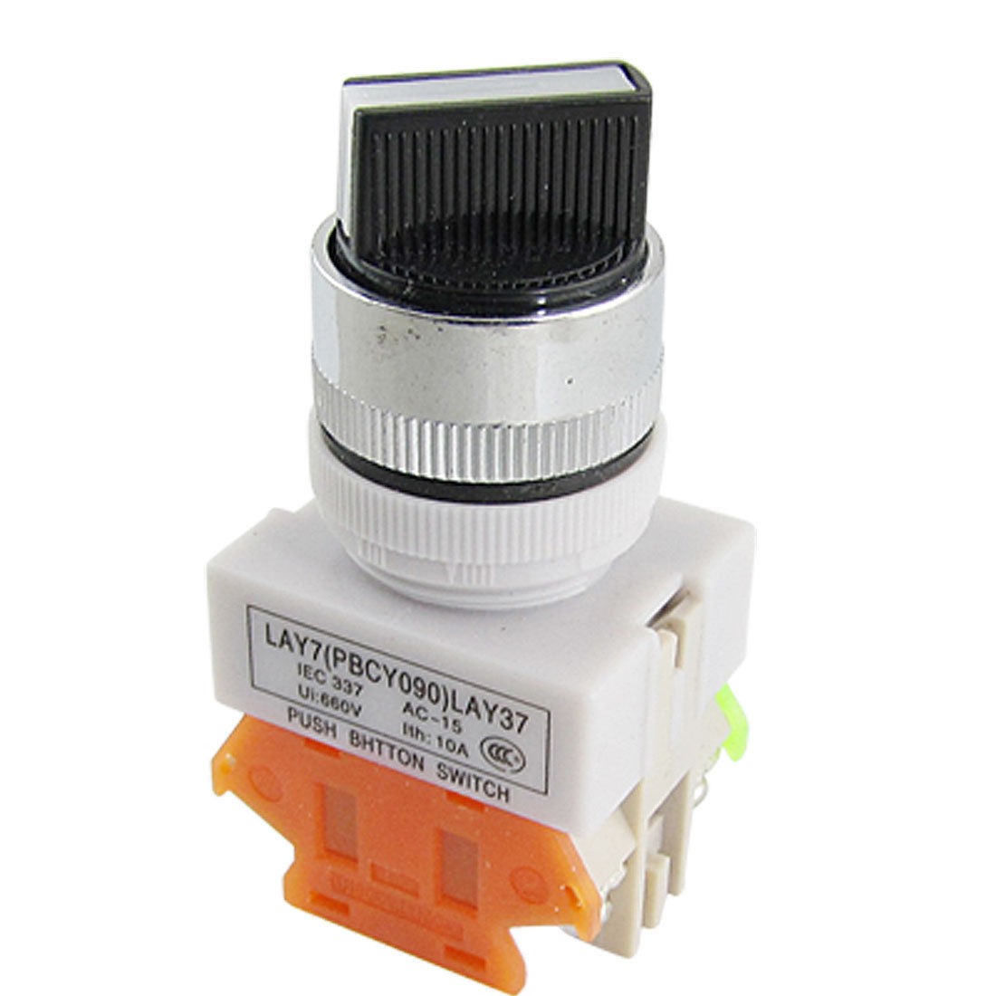 AC 660V 10A 4 Terminals Select Selector Switch 22mm 7/8" 1 NO N/O 1 NC N/C