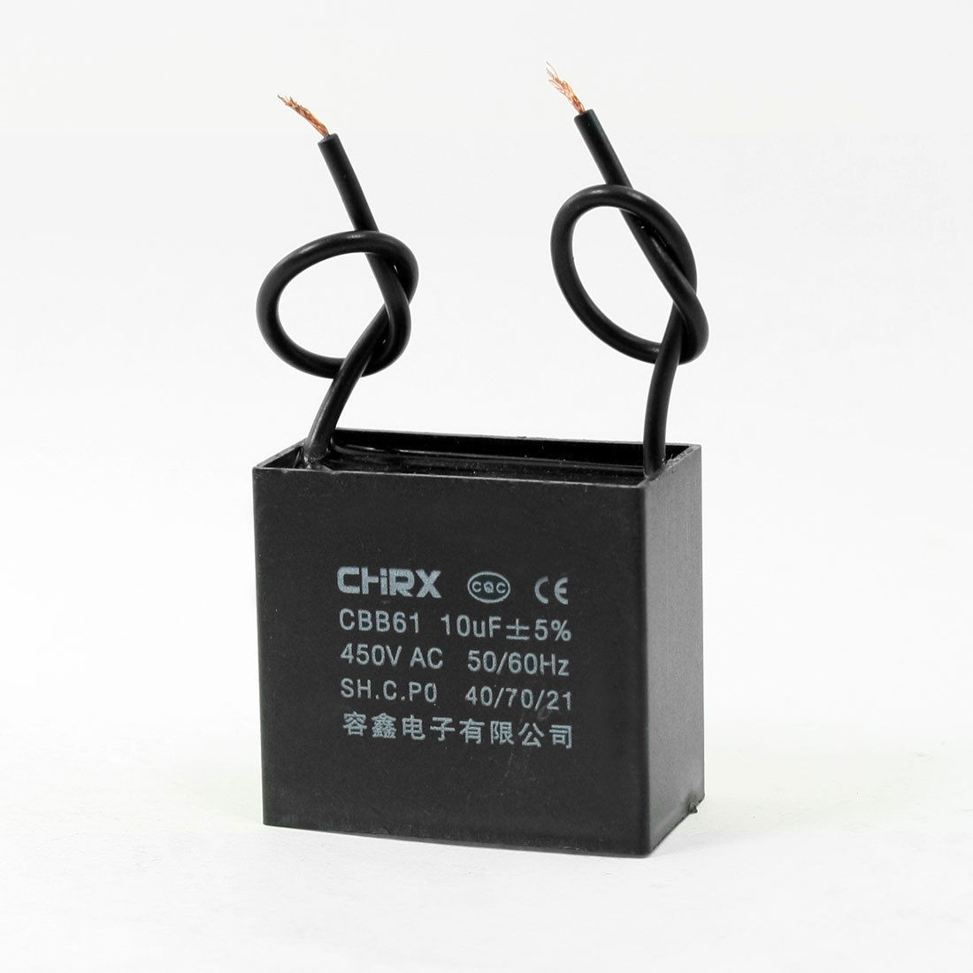 CBB61 10uF AC450V Polypropylene Film Motor Run Capacitor