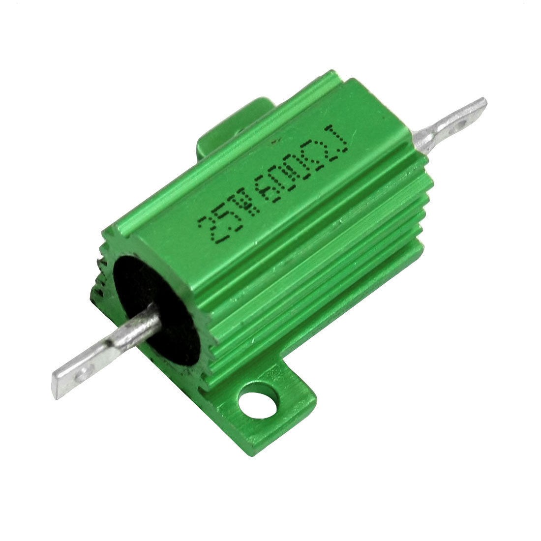 5% 600 Ohm 25 Watt Green Aluminum Housed Clad Wirewound Resistor