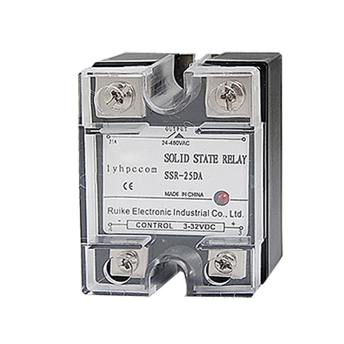 Single Phase Solid State Relay SSR-25DA 25A 24-480V AC